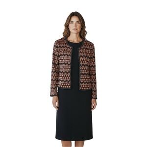 Adrianna Papell Evening Vintage 80s Sequined & Beaded Cocktail Silk Jacket Large